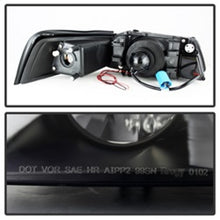 Load image into Gallery viewer, Spyder Ford Mustang 99-04 Projector Headlights LED Halo Blk Smke PRO-YD-FM99-1PC-AM-BSM
