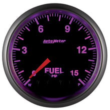Load image into Gallery viewer, AutoMeter Gauge Fuel Press 2-1/16in. 15PSI Stepper Motor W/Peak &amp; Warn Elite
