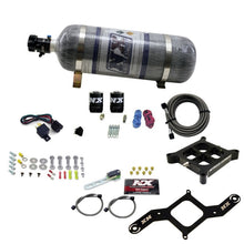 Load image into Gallery viewer, Nitrous Express 4150 Single Entry Billet Crossbar Nitrous Plate Kit (50-300HP) w/Composite Bottle

