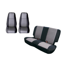 Load image into Gallery viewer, Rugged Ridge Seat Cover Kit Black/Gray 80-90 Jeep CJ/YJ
