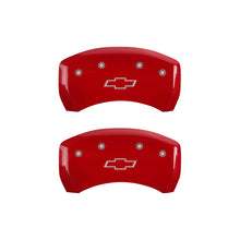 Load image into Gallery viewer, MGP 4 Caliper Covers Engraved Front &amp; Rear Bowtie Yellow finish black ch
