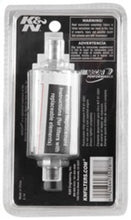 Load image into Gallery viewer, K&amp;N 5/16in or 3/8in Inlet 1/8in NPT Outlet Clearview Fuel Filter
