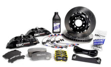 Load image into Gallery viewer, EBC Racing 12-17 Ford Fiesta ST (Mk7) Black Apollo-4 Calipers 330mm Rotors Front Big Brake Kit
