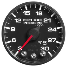 Load image into Gallery viewer, Autometer Spek-Pro Gauge Rail Press 2 1/16in 30Kpsi Stepper Motor W/Peak &amp; Warn Blk/Blk
