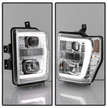 Load image into Gallery viewer, Spyder 08-10 Ford F-250 Super Duty V2 Light Bar DRL Projector Headlights - Chrm (PRO-YD-FS08V2-LB-C)
