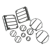 Load image into Gallery viewer, Rugged Ridge Euro Guard Kit 10-Piece Text.Black 07-18 Jeep Wrangler
