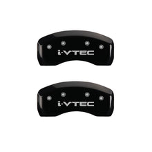 Load image into Gallery viewer, MGP 4 Caliper Covers Engraved Front &amp; Rear i-Vtec Black finish silver ch
