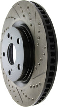 Load image into Gallery viewer, StopTech 07-09 Lexus ES 250/ES 300/ ES330/ES350 SportStop Slotted &amp; Drilled Left Front Rotor
