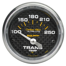 Load image into Gallery viewer, Autometer Carbon Fiber 52mm 100-250 Deg F Electronic Trans Temperature Gauge
