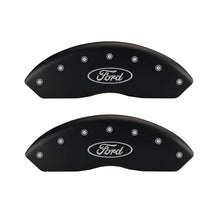 Load image into Gallery viewer, MGP 4 Caliper Covers Engraved Front Shelby Engraved Rear Tiffany Snake Black finish silver ch
