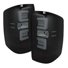 Load image into Gallery viewer, Spyder 14-18 Chevy 1500 / 15-19 GMC 3500 Dually / Bar LED Tail Lights Blk Smke ALT-YD-CS14-LBLED-BSM
