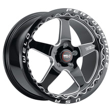 Load image into Gallery viewer, Weld S904 17X10 Ventura Drag Beadlock 5X135 ET10 BS5.9 Gloss Black MIL Dia 87.1
