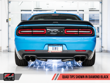 Load image into Gallery viewer, AWE Tuning 2015+ Dodge Challenger 6.4L/6.2L SC Track Edition Exhaust - Quad Diamond Black Tips
