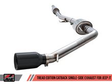 Load image into Gallery viewer, AWE Tuning 20-21 Jeep Gladiator JT 3.6L Tread Edition Cat-Back Single Side Exhaust - Diamond Blk Ti
