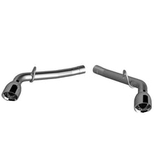 Load image into Gallery viewer, QTP 14-15 Chevrolet Camaro SS 6.2L 304SS Eliminator Muffler Delete Axle Back Exhaust w/4.5in Tips
