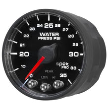 Load image into Gallery viewer, Autometer Spek-Pro - Nascar 2-1/16in Water Press 0- 35 psi Bfb Sp
