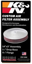 Load image into Gallery viewer, K&amp;N 14in Red Custom Air Cleaner Assembly - 5.125in ID x 14in OD x 2.75in H x 1.25in Drop Base
