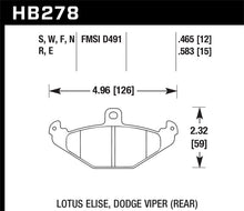 Load image into Gallery viewer, Hawk Lotus Elise 12mm Ht-10 Rear Race Brake Pads
