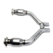 Load image into Gallery viewer, BBK 2015-16 Mustang V6 Short Mid H Pipe With Converters (To Be Used With 1642 Series Headers)
