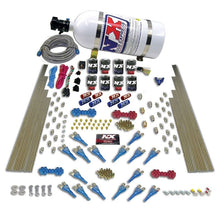 Load image into Gallery viewer, Nitrous Express Shark Dual Stage/Gas 16 Nozzles 8 Solenoids Nitrous Kit (200-1200HP) w/10lb Bottle
