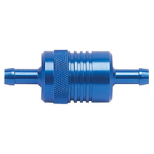 Load image into Gallery viewer, Russell Performance Blue Street Fuel Filter (3in Length 1-1/8in diameter 5/16in inlet/outlet)

