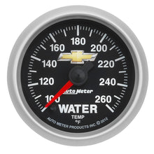 Load image into Gallery viewer, AutoMeter Gauge Water Temp 2-1/16in. 100-260 Deg. F Digital Stepper Motor Chevy Gold Bowtie
