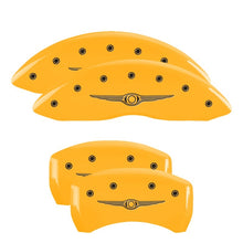 Load image into Gallery viewer, MGP 4 Caliper Covers Engraved Front &amp; Rear MGP Yellow finish black ch
