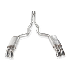 Load image into Gallery viewer, Stainless Works 2018+ Ford Mustang GT 3in Redline Series Catback H-Pipe w/Active Valves &amp; Quad Tips
