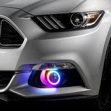 Load image into Gallery viewer, Oracle 15-17 Ford Mustang Dynamic RGB+A Projector Surface Mount Fog Light Halo Kit - ColorSHIFT
