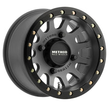 Load image into Gallery viewer, Method MR401 UTV Beadlock 14x7 / 4+3/13mm Offset / 4x156 / 132mm CB Titanium Wheel- Matte Black Ring
