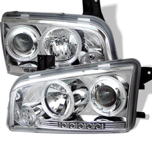 Load image into Gallery viewer, Spyder Dodge Charger 06-10 Projector Headlights Halogen Model- LED Halo LED Chrm PRO-YD-DCH05-LED-C
