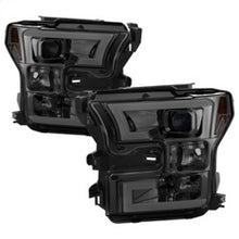 Load image into Gallery viewer, Spyder Ford F150 2015-2017 Projector Headlights - Light Bar DRL LED - Smoke PRO-YD-FF15015-LBDRL-SM
