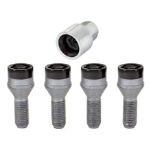 Load image into Gallery viewer, McGard Wheel Lock Bolt Set - 4pk. (Cone Seat) M12X1.5 / 17mm Hex / 25.5mm Shank Length - Black

