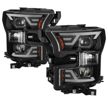 Load image into Gallery viewer, xTune 15-17 Ford F-150 DRL LED Light Bar Projector Headlights - Black (PRO-JH-FF15015-LB-BK)
