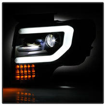 Load image into Gallery viewer, Spyder Ford F150 13-14 Xenon Model Only Light Bar Projector Headlights Blk PRO-YD-FF15013PL-SEQ-BK
