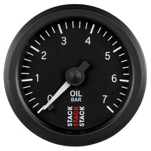Load image into Gallery viewer, Autometer Stack 52mm 0-7 Bar M10 Male Pro Stepper Motor Oil Pressure Gauge - Black
