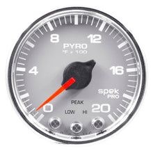 Load image into Gallery viewer, Autometer Spek-Pro Gauge Pyro. (Egt) 2 1/16in 2000f Stepper Motor W/Peak &amp; Warn Slvr/Chrm
