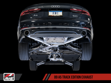 Load image into Gallery viewer, AWE Tuning Audi B9 A5 Track Edition Exhaust Dual Outlet - Diamond Black Tips (Includes DP)
