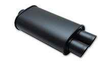 Load image into Gallery viewer, Vibrant StreetPower FLAT BLACK Oval Muffler with Dual 3in Outlet - 4in inlet I.D.
