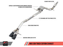Load image into Gallery viewer, AWE Tuning Mk5 Jetta Mk6 Sportwagen 2.5L Track Edition Exhaust - Diamond Black Tips

