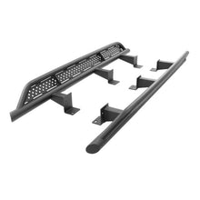 Load image into Gallery viewer, Go Rhino 07-18 Jeep Wrangler JKU 4dr Xtreme Frame Mount Sliders - Tex. Blk
