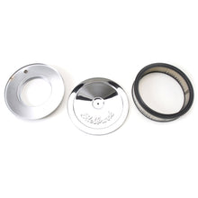 Load image into Gallery viewer, Edelbrock Air Cleaner Pro-Flo Series Round Steel Top Paper Element 10In Dia X 3 5In Chrome
