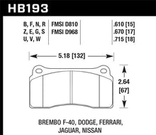 Load image into Gallery viewer, Hawk DTC-80 03-06 / 08-09 Dodge Viper / 88-92 Ferrari F40 / 95-97 F50 Race Brembo Brake Pads

