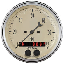 Load image into Gallery viewer, Autometer 3-3/8in Antique Beige 120 MPH GPS Speedometer Gauge
