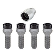 Load image into Gallery viewer, McGard Wheel Lock Bolt Set - 4pk. (Cone Seat) M14X1.5 / 17mm Hex / 31.0mm Shank Length - Black
