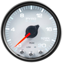 Load image into Gallery viewer, Autometer Spek-Pro Gauge Pyro. (Egt) 2 1/16in 2000f Stepper Motor W/Peak &amp; Warn Wht/Blk

