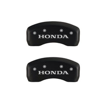 Load image into Gallery viewer, MGP 4 Caliper Covers Engraved Front &amp; Rear Honda Red finish silver ch
