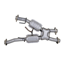 Load image into Gallery viewer, BBK 79-93 Mustang 5.0 Short Mid X Pipe w Catalytic Converters 2-1/2 For Automatic Long Tube Headers
