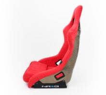 Load image into Gallery viewer, NRG FRP Bucket Seat ULTRA Edition - Large (Red Alcantara/Gold Glitter Back)
