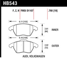 Load image into Gallery viewer, Hawk 06-11 Audi A3 2.0L Base Front ER-1 Brake Pads
